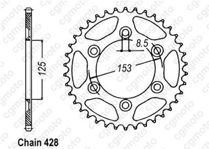 Honda xr 125 chain and sprocket #4