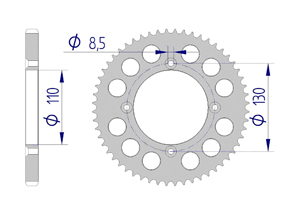 KIT ALU HONDA CR 80 R G P.R 1986