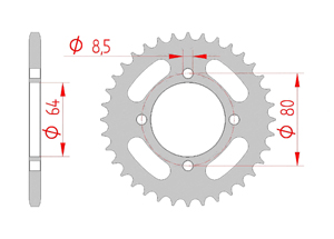 KIT STEEL YAMAHA PW 80 1983- 2012