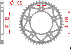 KIT STEEL YAM YZF-R1/ M # 520 RACING 15-16