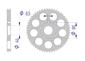 KIT ALU FANTIC 125 TRIAL TX250 Standard