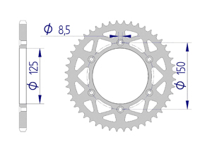 KIT ALU HVA TE 150 2018-2019 MX reinforced