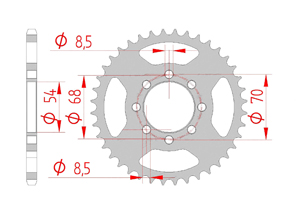 KIT STEEL HONDA C 50 80 1975-1980