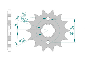 KIT STEEL HON NX 125 TRANSCITY 1989-1999 Standard