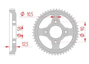 KIT STEEL HON NX 125 TRANSCITY 1989-1999 Standard