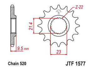 Front sprocket Yamaha XTE 600 1999 - 520