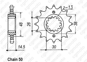 Front sprocket Cbx 750 F 84-86