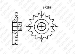 Front sprocket Peugeot 50 Xplc 94-96