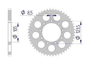 KIT ALU TM 80 BIG-WH CROSS/END 2001-2003 Reinforced