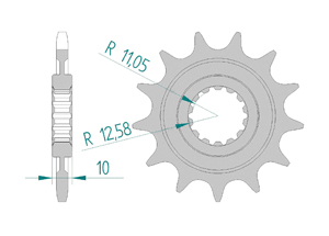 KIT ALU TM 250 MC/END 4T 2002 Standard Xs-ring