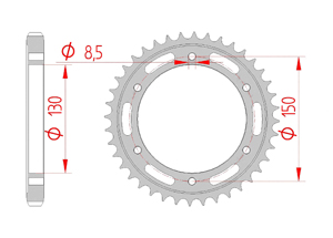 KIT STEEL HONDA VFR 400 R 1986 Reinforced Xs-ring