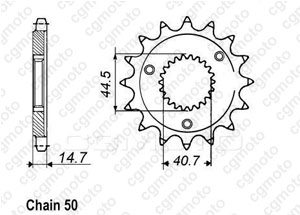 Front sprocket Harley Xlh 883/1200 Spo