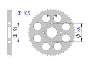 KIT ALU HONDA TL 125 1983-1988 Standard