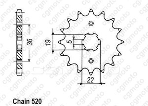 Front sprocket Honda Trx 300 Ex 93-98