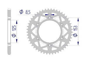 KIT ALU HONDA CR 500 R E 1984 Reinforced Xs-ring