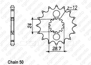 Front sprocket Zr 1100 Zephir 91-97