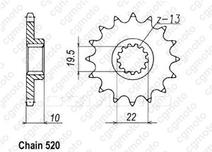 Front sprocket Ts 250 X 85-90