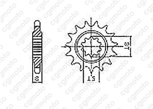 Front sprocket 50 Red Rose Classic 92-