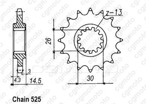 Front sprocket Cb 750 F2 Sevenfifty 92