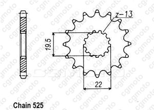 Front sprocket Gsf 400 Bandit 90-96