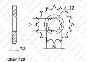 Front sprocket Minarelli 50 99-07 415