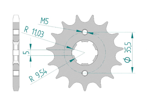 KIT STEEL YAMAHA TW 125 1998-2001 Reinforced Xs-ring