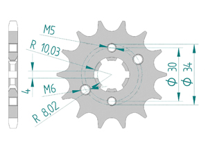 KIT STEEL YAMAHA TT 125 R BIG WHEELS 02-14 MX Racing