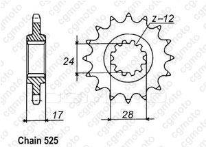 Front sprocket Cb 600 Hornet 97-98