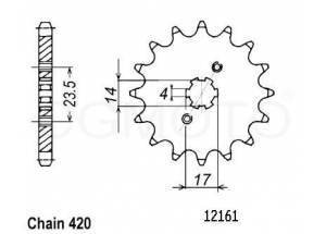 Front sprocket Derbi 06-