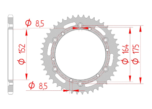 KIT STEEL YAMAHA IT 175 1982-1983 Standard