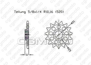 Front sprocket Aprilia Rxv/Sxv