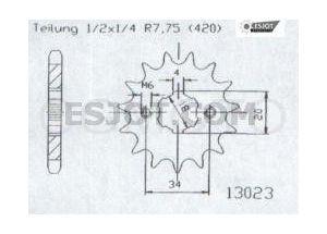 Front sprocket Eton 50 Viper