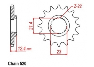 Front sprocket Yamaha Yfm 250 Raptor