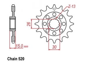 Front sprocket BMW S1000 RR