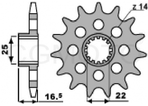 Front sprocket Ducati Multistrada 1200