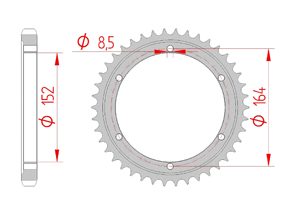 KIT STEEL YAMAHA XT 500 #530