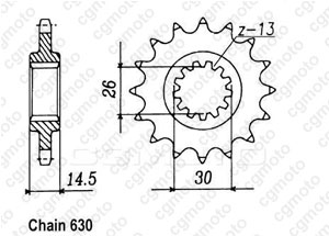 Front sprocket Cb 750 Kz Rc01 79