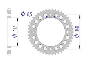 KIT ALU YAMAHA YZ 80 1985