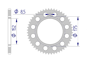 KIT ALU YAMAHA DT 200 WR 1991-1997 Reinforced