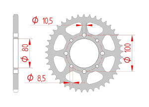 KIT STEEL SUZUKI GN 250 1987-1998 Reinforced Xs-ring