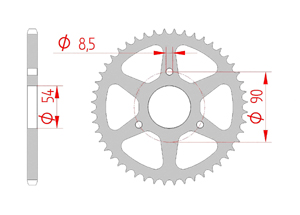 KIT STEEL MALAGUTI DRAKON 50 2005-2008 Standard