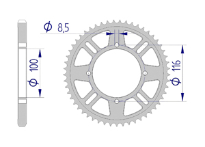 KIT ALU SUZUKI RM 100 2003 #428