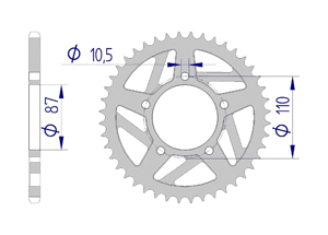 KIT ALU SUZUKI SV 650 #520 RACING 01-09