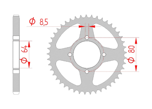 KIT STEEL SYM XS 125 K 2008-2009 Reinforced Xs-ring