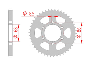 KIT STEEL KAWASAKI BN 125 ELIMINATOR 98-04 Standard