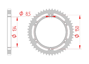 KIT STEEL KAWASAKI KMX 125 1986-1998 Standard