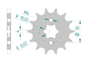 KIT STEEL KAWASAKI KMX 125 B9-12 1999-2001 Standard