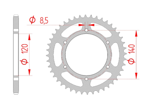 KIT STEEL KAWASAKI KLR 250 D 1985-1993 Reinforced Xs-ring