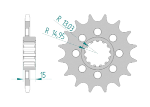 Front sprocket 520 BMW S 1000 RR