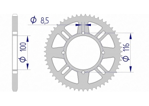 KIT ALU KAWASAKI KX 80 1986-1987